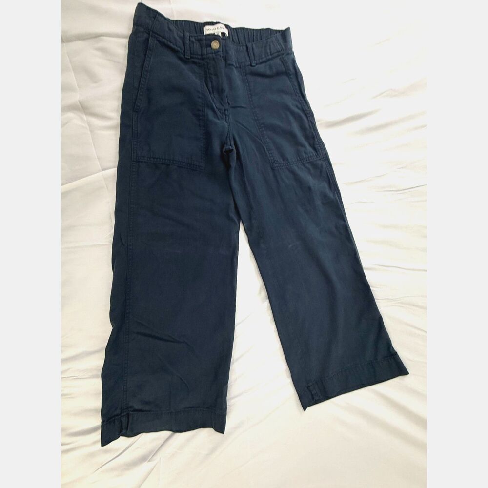 Banana Republic Women's XS Petite Navy Blue Wide Leg Cargo Lounge Pants